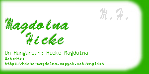 magdolna hicke business card